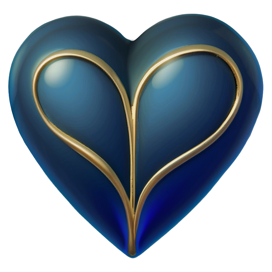 Zaffre Blue Heart Icon Png 97 PNG image