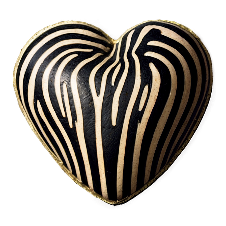 Zebra Print Heart Shape Png 59 PNG image