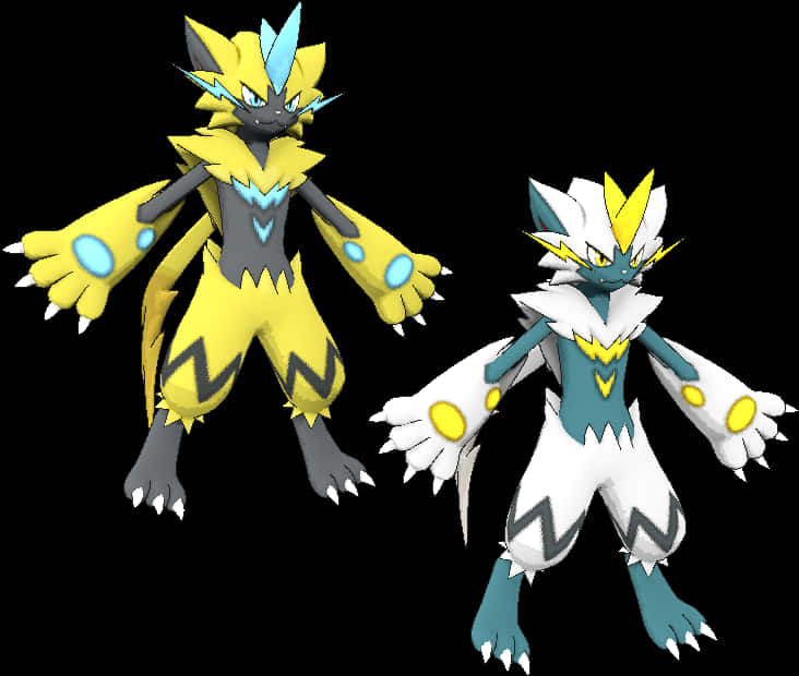 Zekromand Reshiram Pokemon Forms PNG image