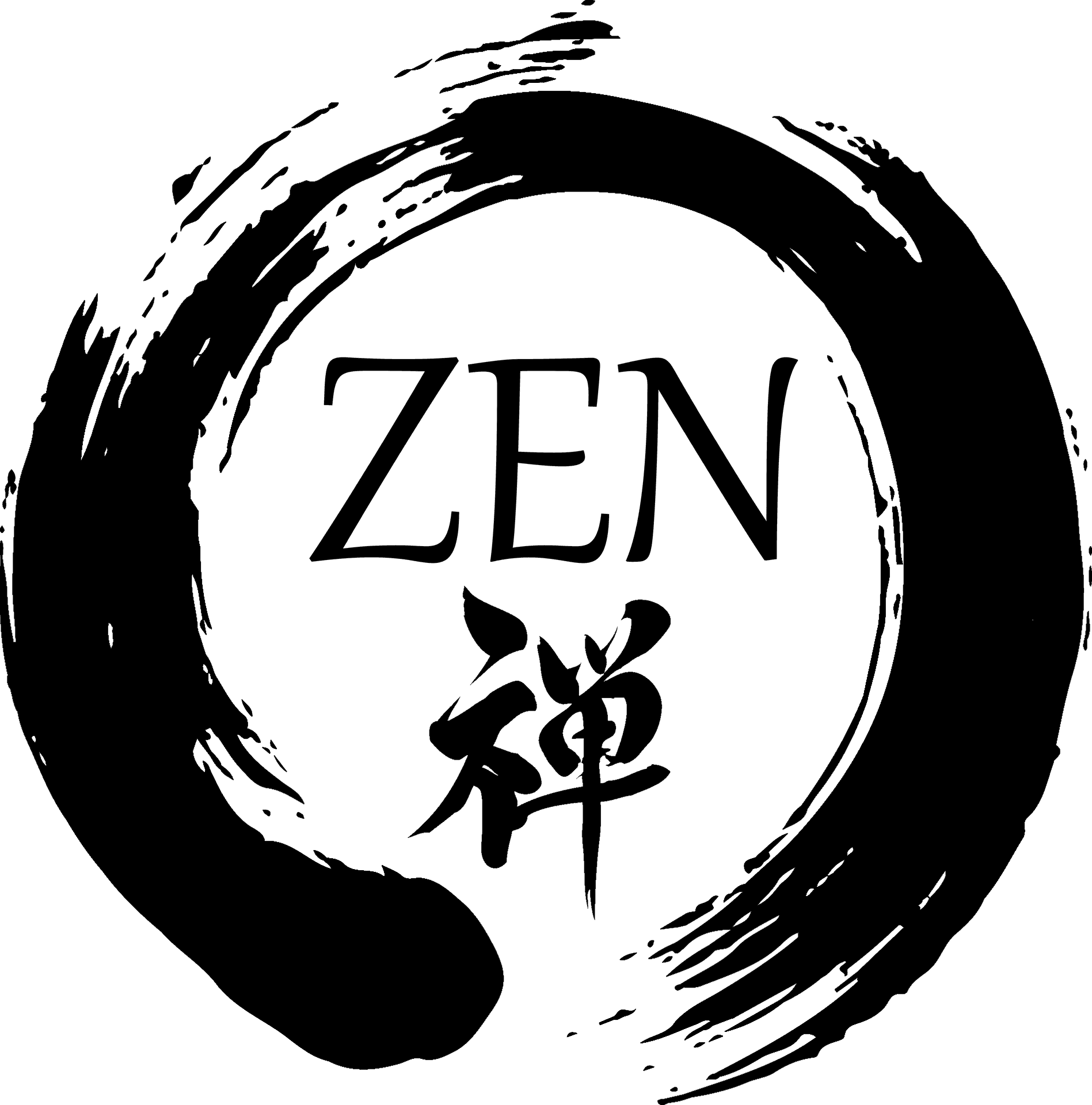 Zen Enso Brush Stroke PNG image