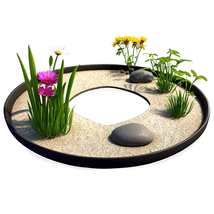 Zen Garden Flowers Png Pyf27 PNG image