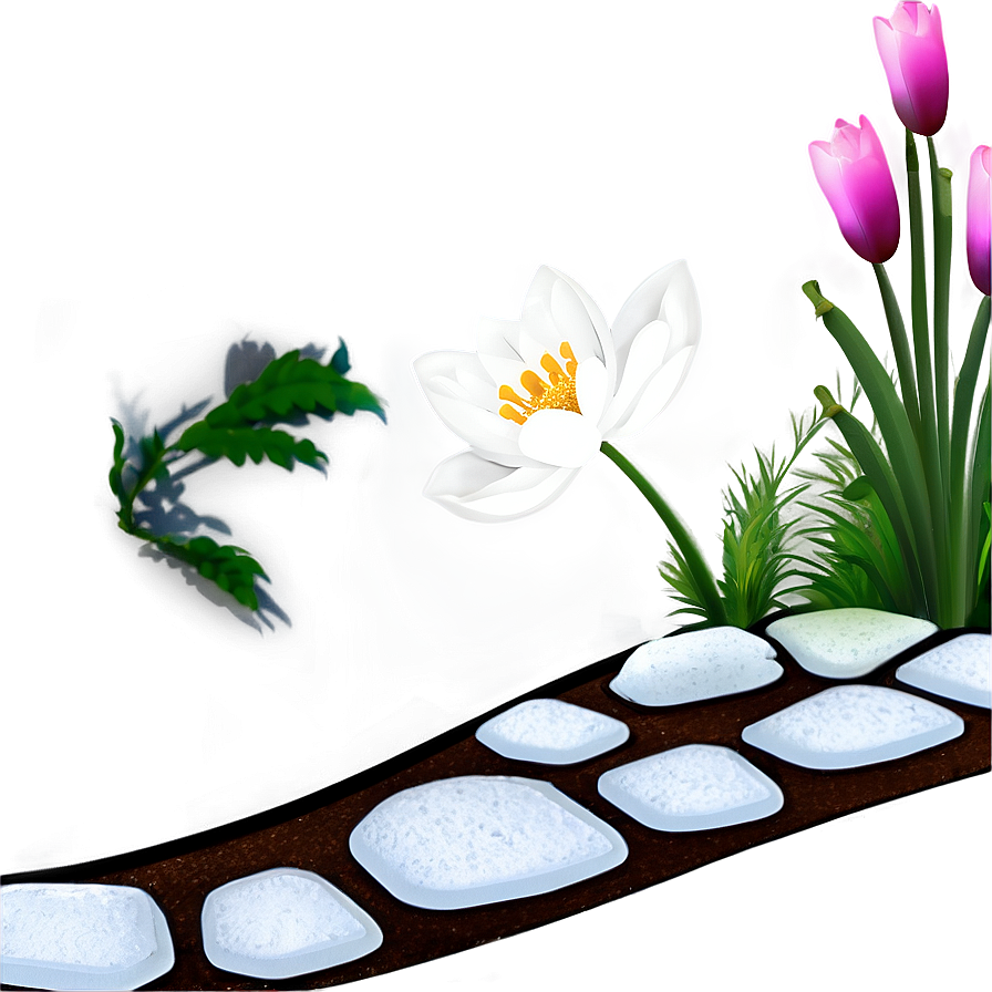 Zen Garden Flowers Png Ves PNG image