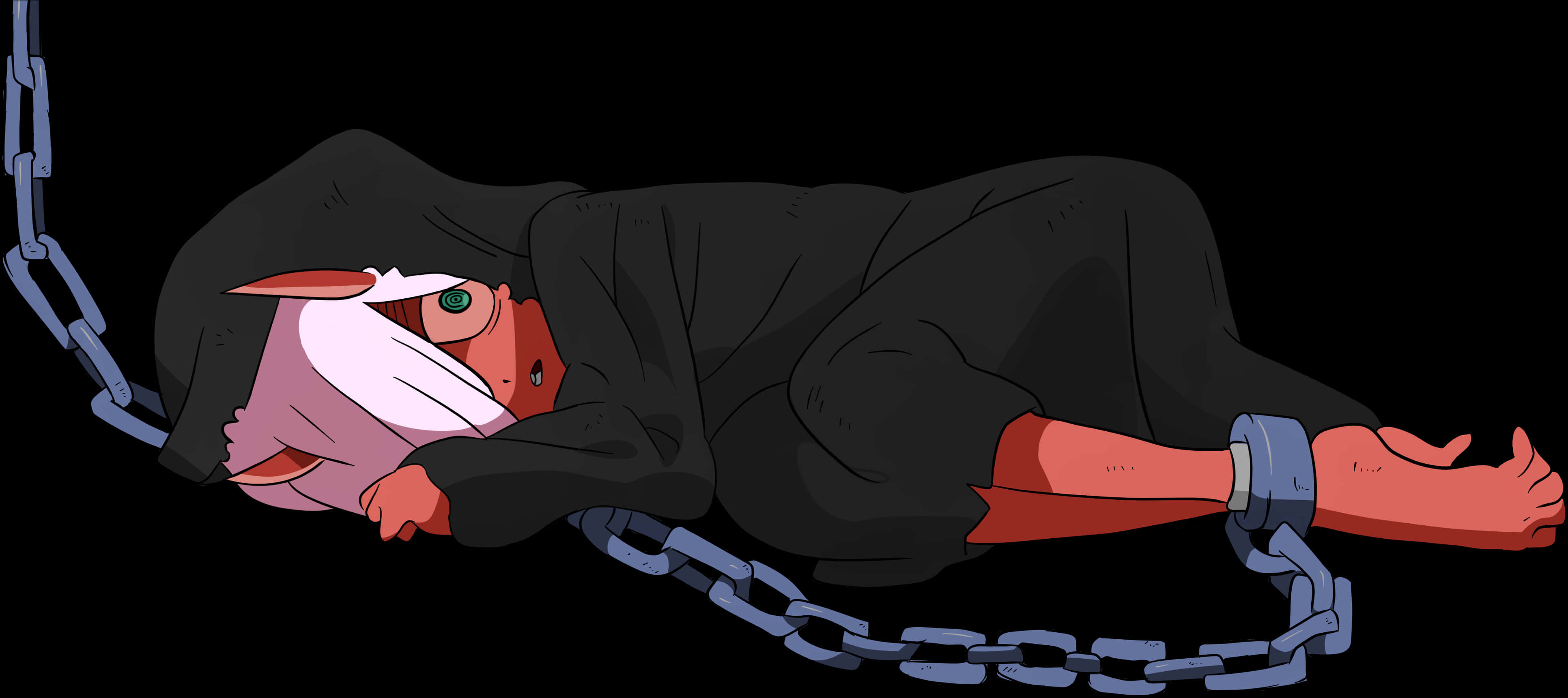 Zero Two Chainedand Resting PNG image