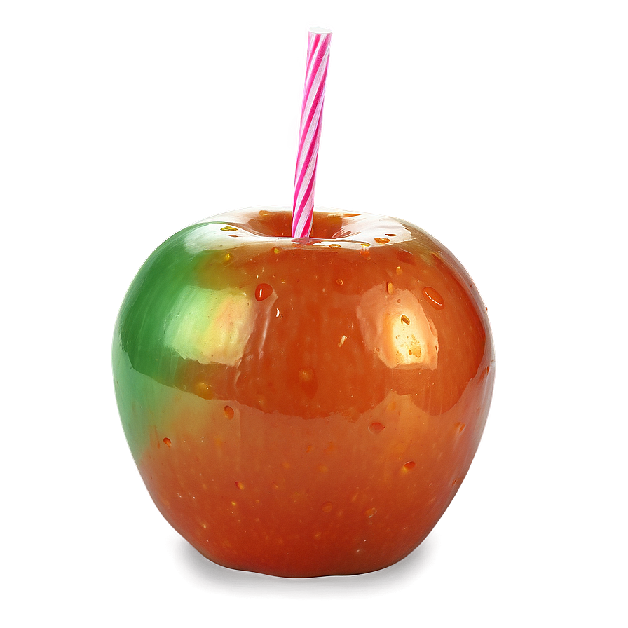 Zesty Orange Candy Apple Png Sie PNG image