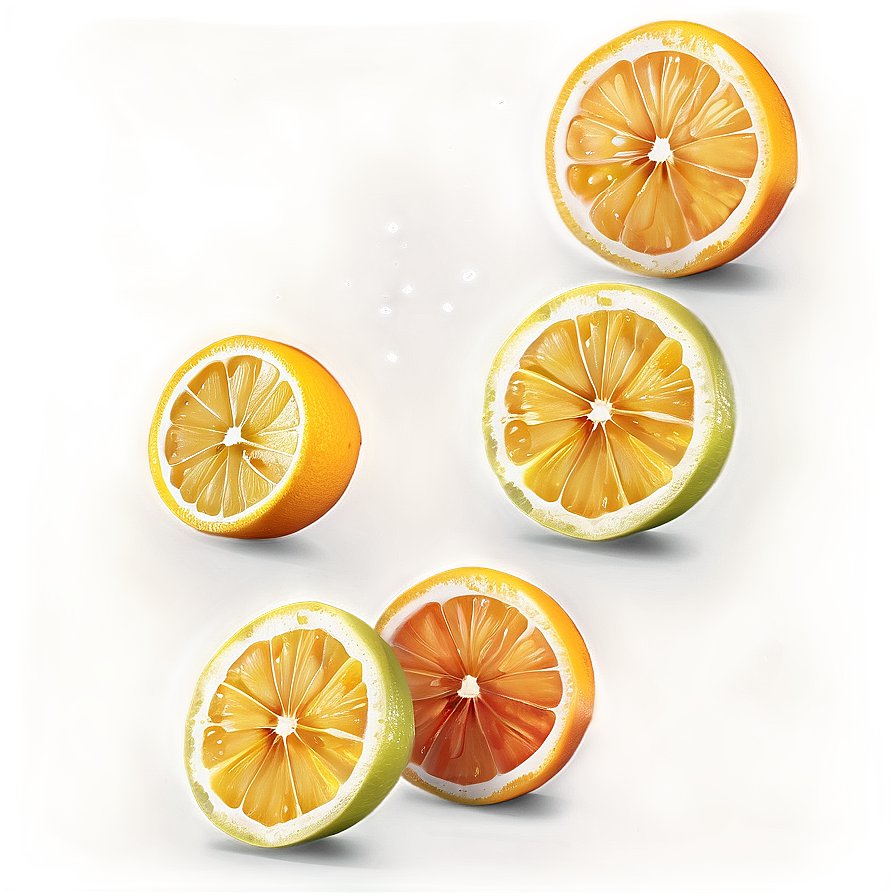 Zesty Yellow Citrus Splash Png Mfx62 PNG image