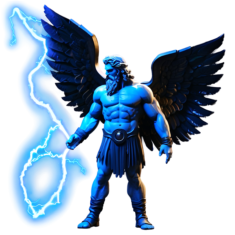 Zeus Holding Thunderbolt Png 05242024 PNG image