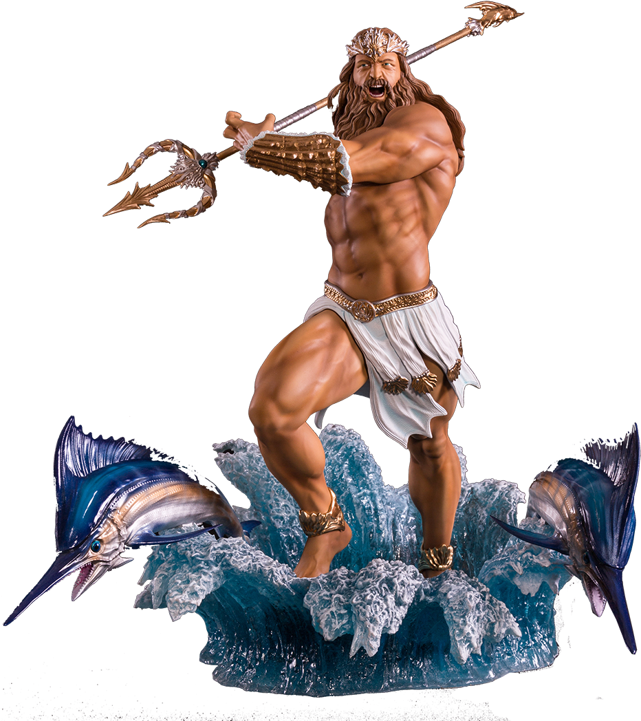 Zeus Poseidon Hybrid Mythology Art PNG image