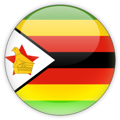 Zimbabwe Flag Button PNG image