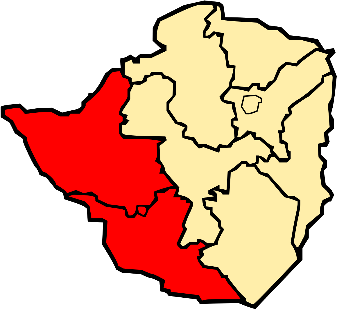 Zimbabwe Map Highlighting Mashonaland West Province PNG image