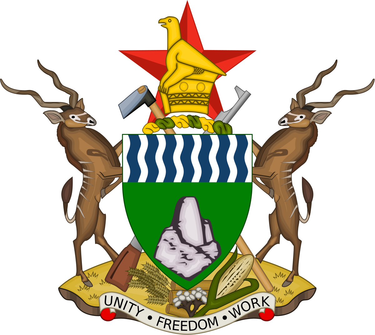 Zimbabwe National Coatof Arms PNG image