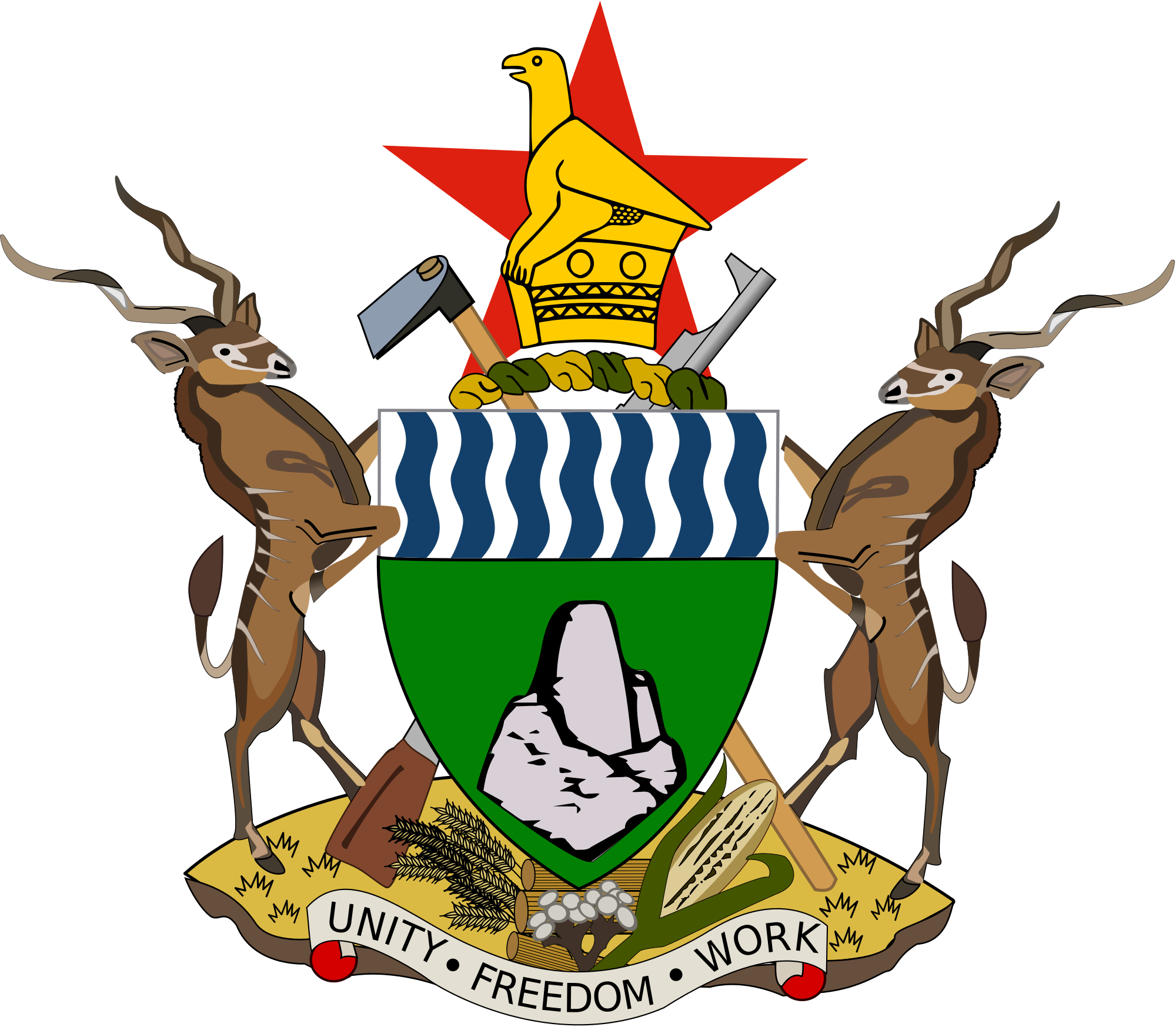 Zimbabwe National Coatof Arms PNG image
