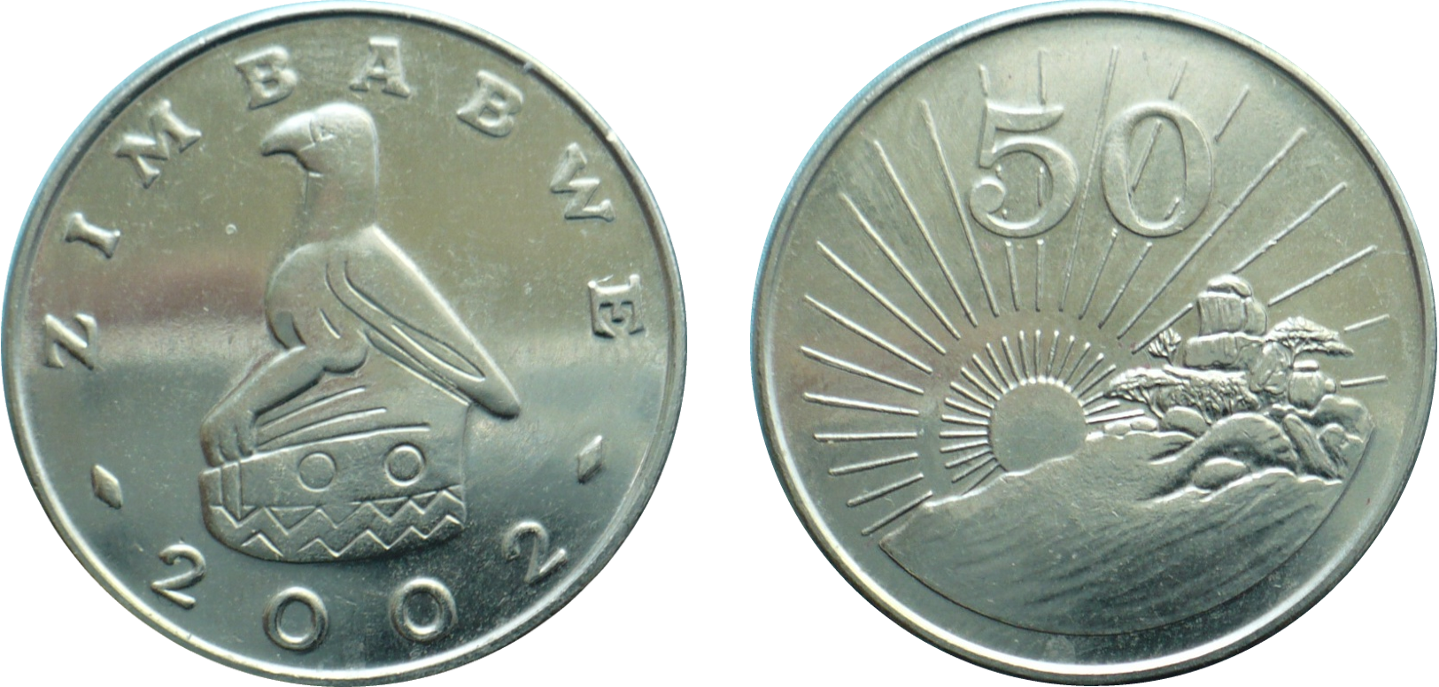 Zimbabwean_ Currency_50_ Cents_ Coin_2002 PNG image