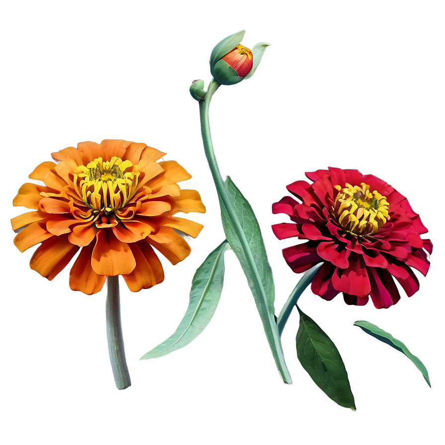 Zinnia Flower Sketch Png 05252024 PNG image