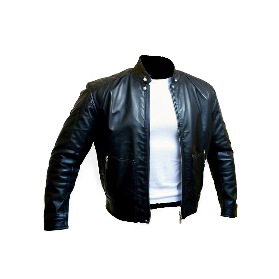 Zipper Leather Jacket Png 14 PNG image