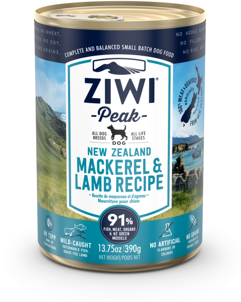 Ziwi Peak Dog Food Mackerel Lamb Recipe Can PNG image