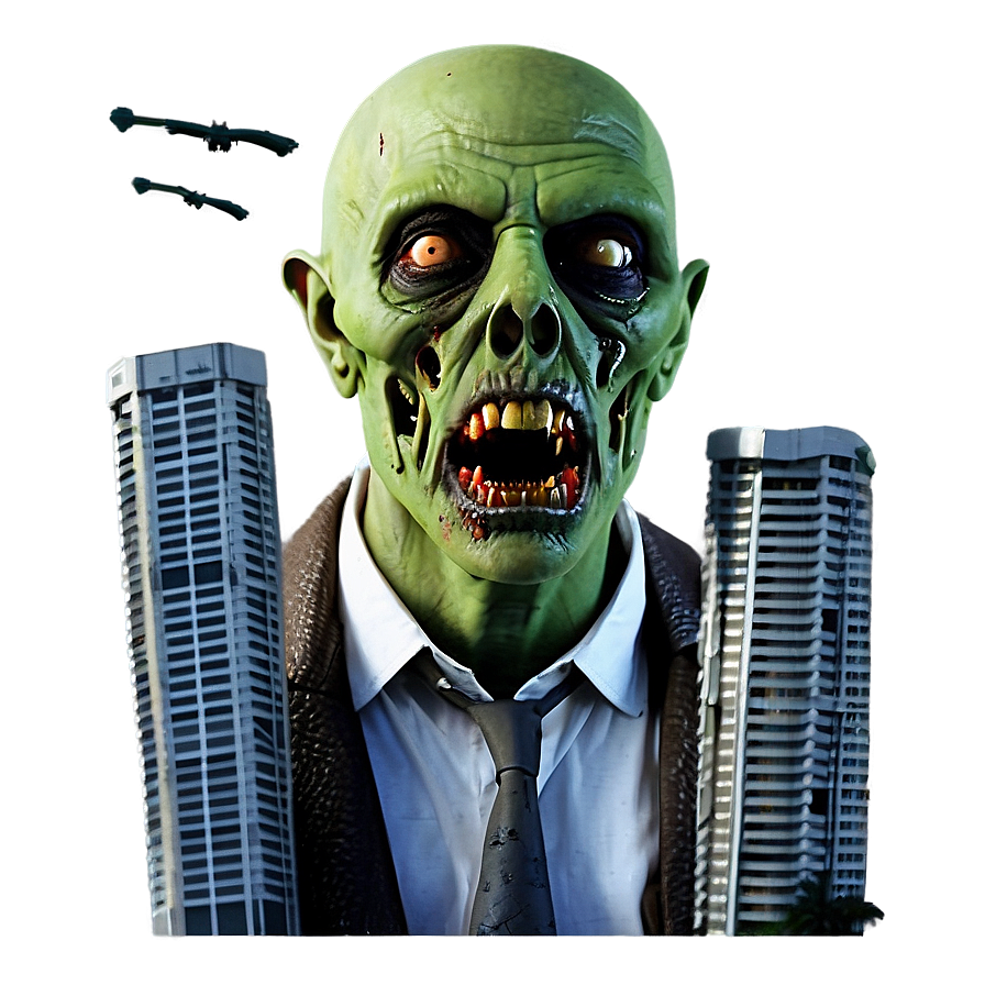 Zombie Apocalypse Cityscape Png Udd PNG image