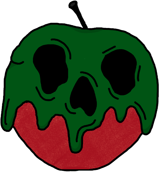 Zombie Apple Illustration PNG image