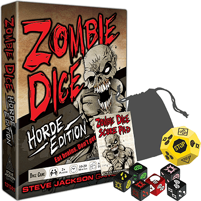 Zombie Dice Horde Edition Board Game PNG image