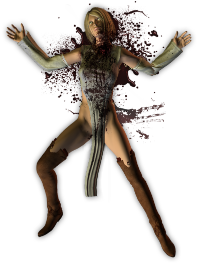 Zombie Female Character Pose PNG image