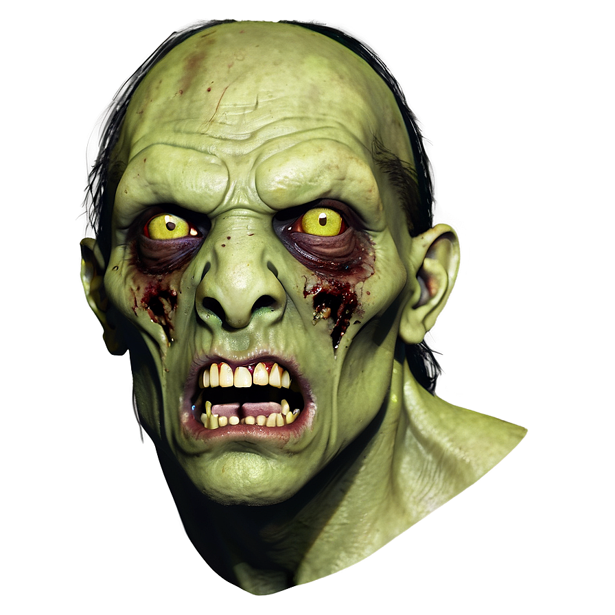 Zombie Head Horror Png 05242024 PNG image