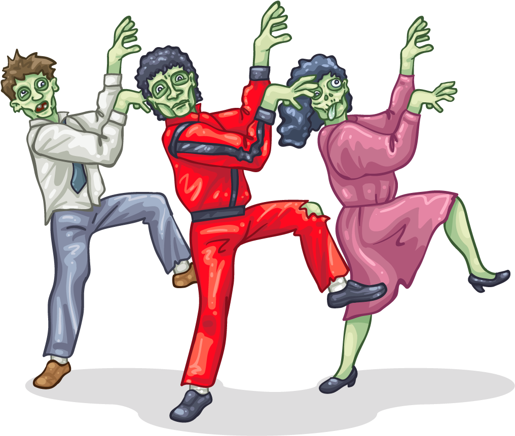Zombie Thriller Dance Tribute PNG image