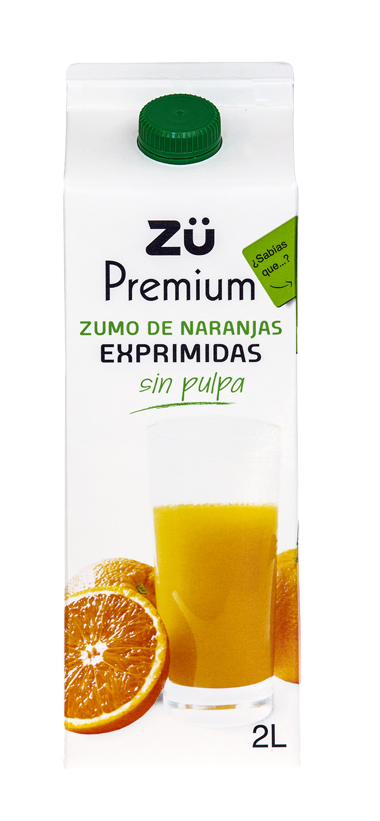 Zu Premium Orange Juice Packaging2 L PNG image