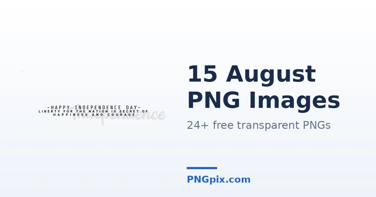 15 August PNG images