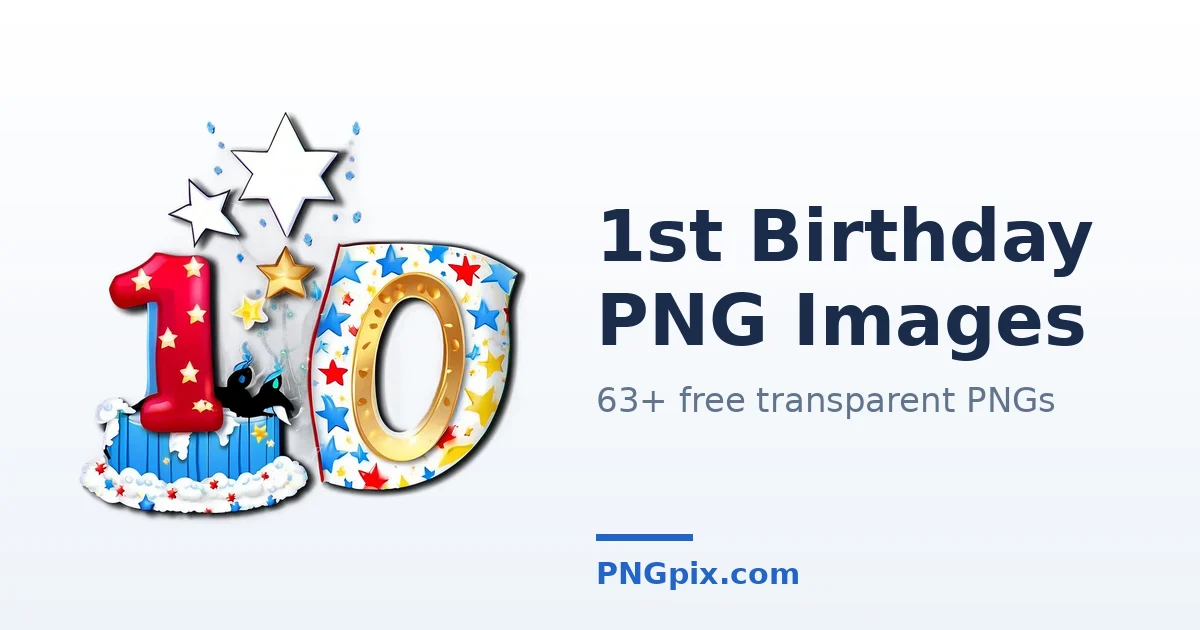 1st Birthday PNG images
