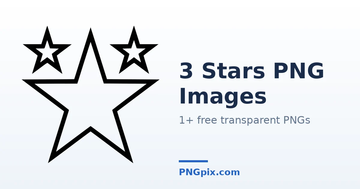 3 Stars PNG images