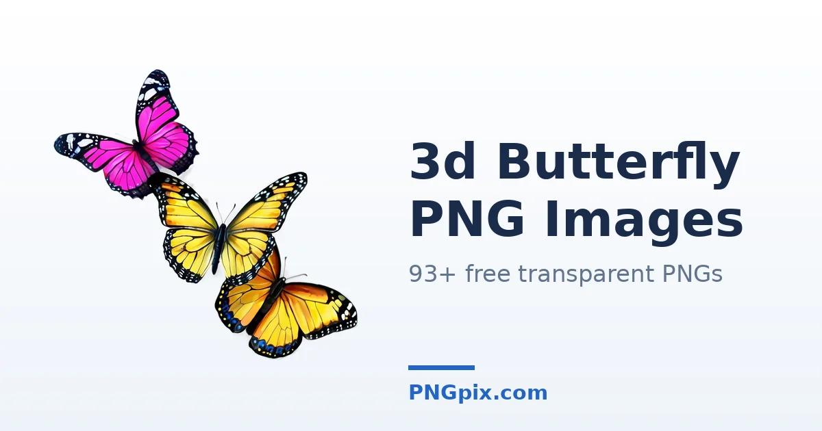 3d Butterfly PNG images