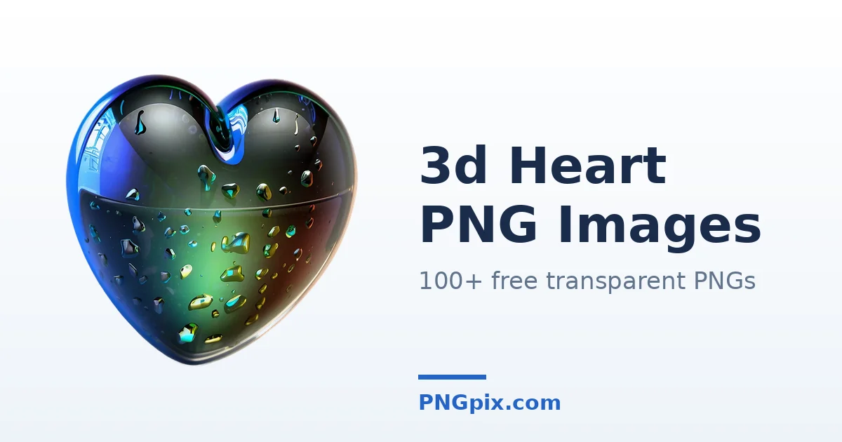 3d Heart PNG images