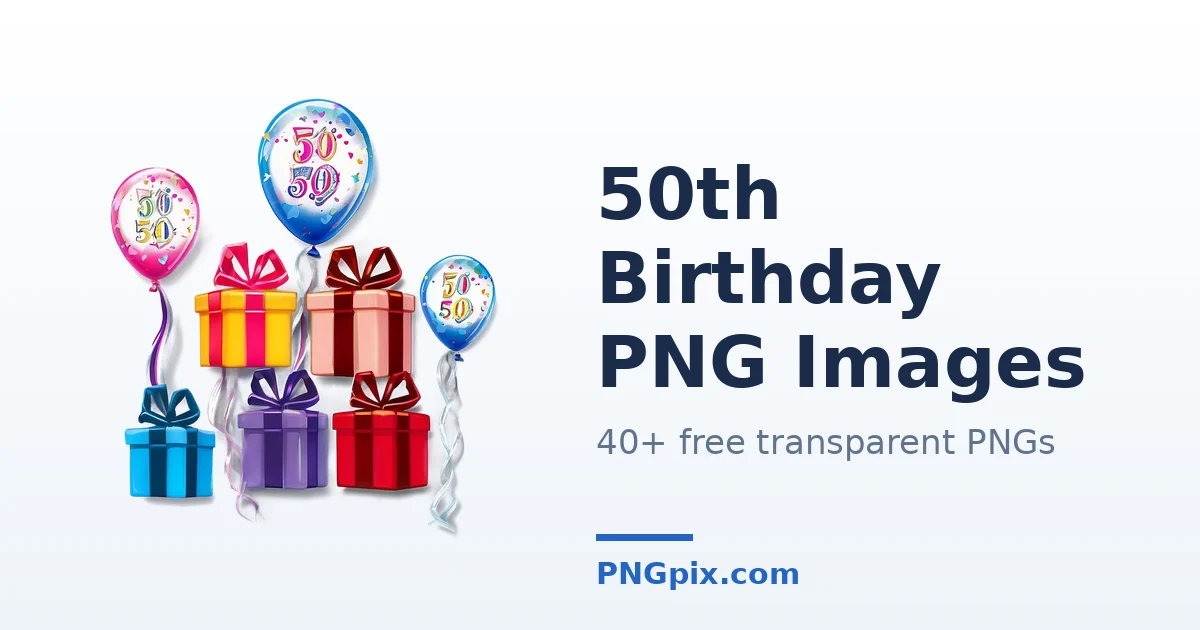 50th Birthday PNG images