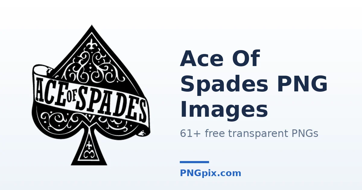 Ace Of Spades PNG images
