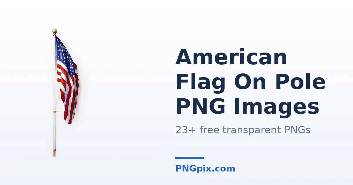 American Flag On Pole PNG images