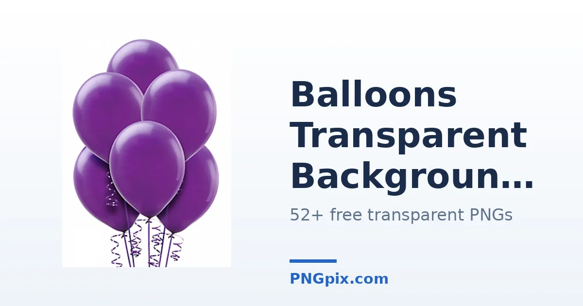 Balloons Transparent Background PNG images