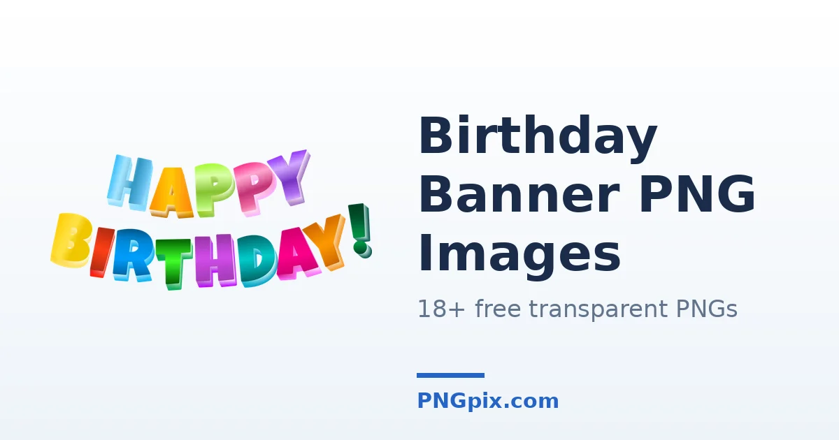 Birthday Banner PNG images