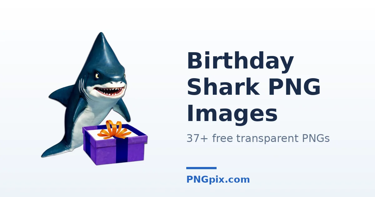Birthday Shark PNG images