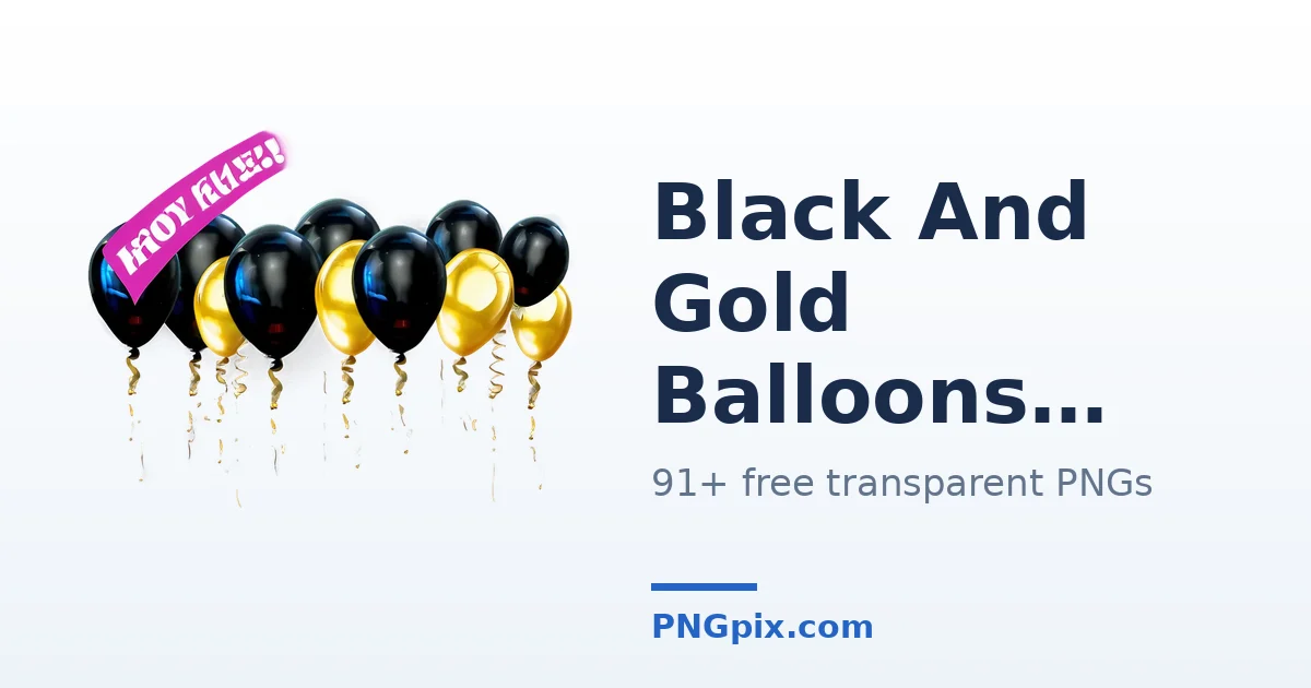 Black And Gold Balloons PNG images
