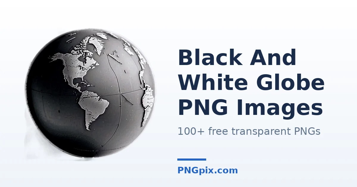 Black And White Globe PNG images