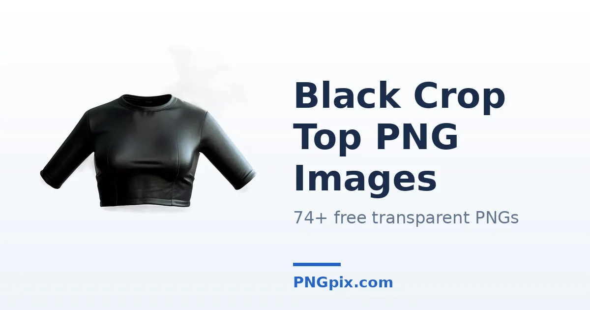 Black Crop Top PNG images