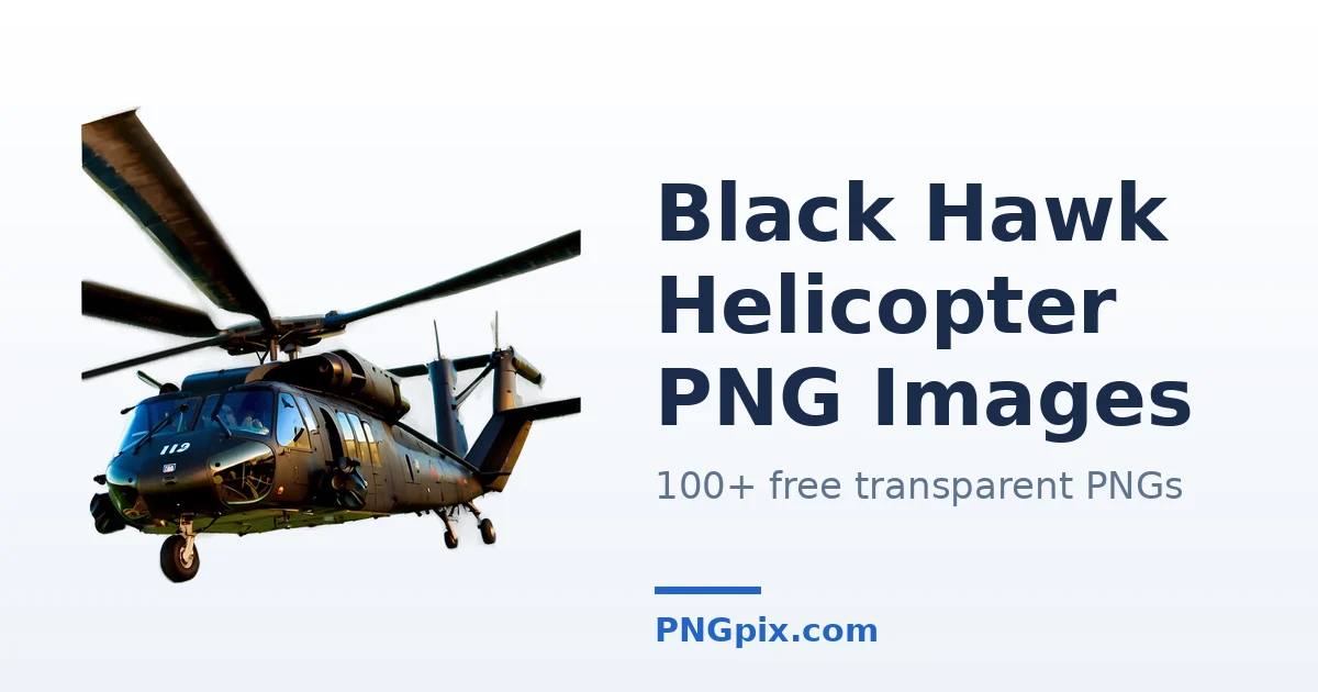 Black Hawk Helicopter PNG images