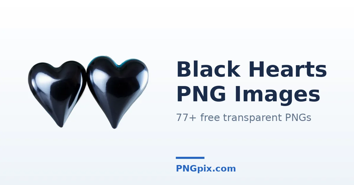 Black Hearts PNG images