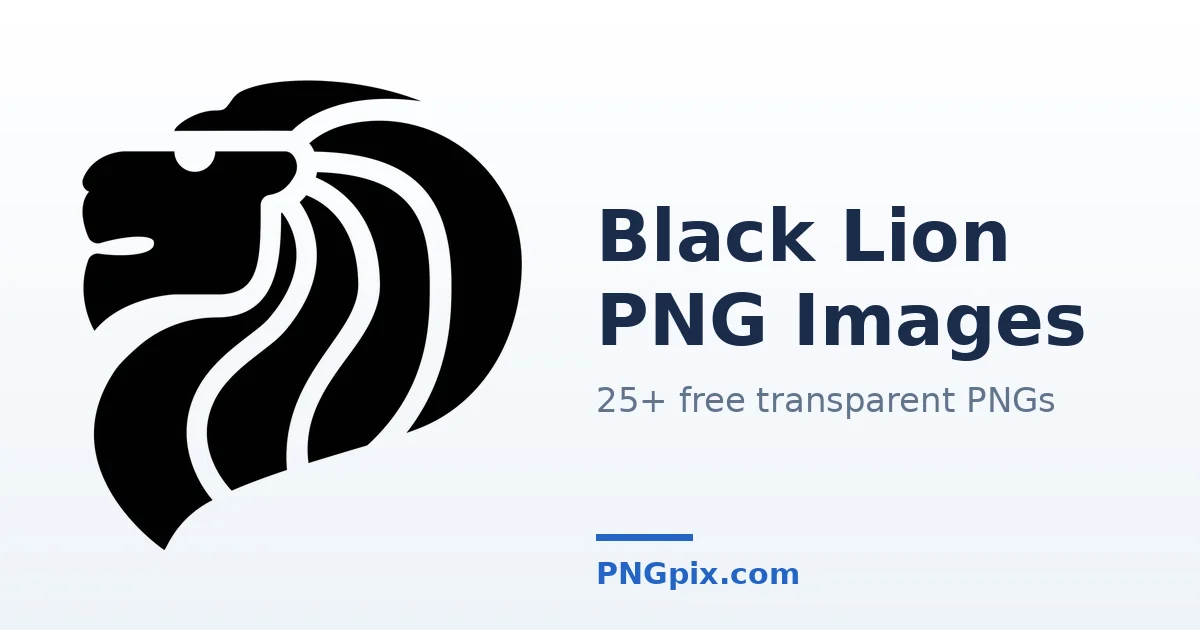 Black Lion PNG images
