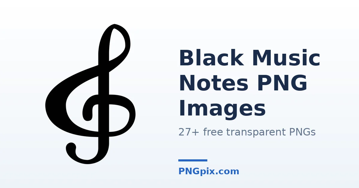 Black Music Notes PNG images
