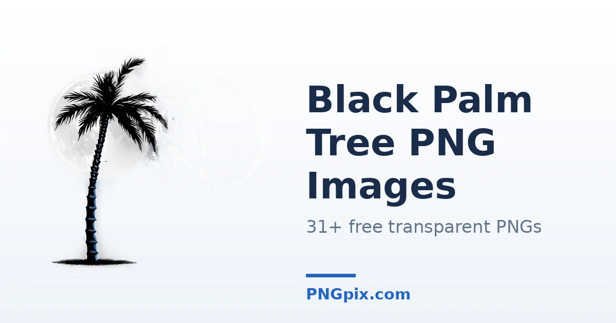 Black Palm Tree PNG images