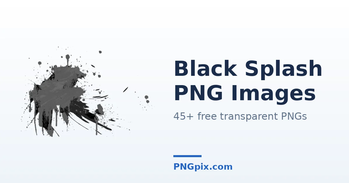 Black Splash PNG images