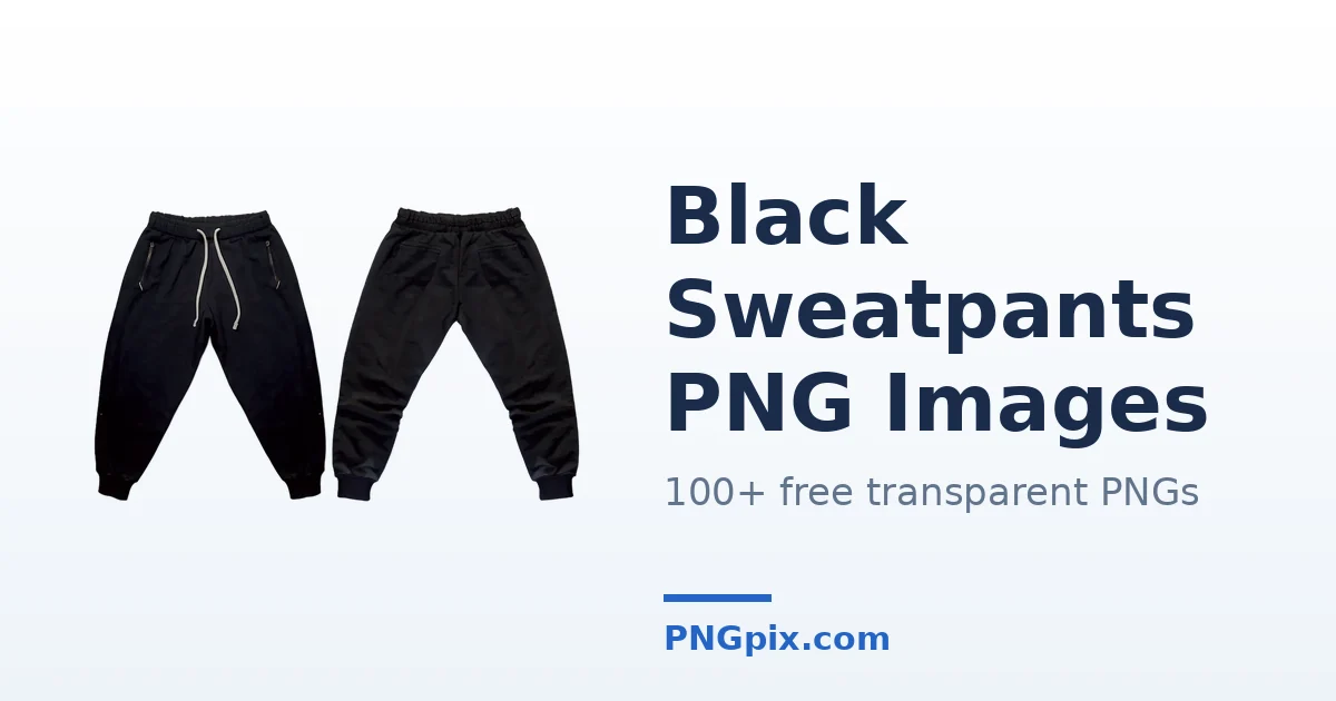 Black Sweatpants PNG images