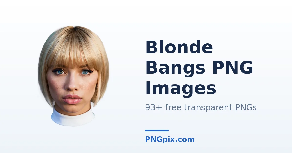 Blonde Bangs PNG images