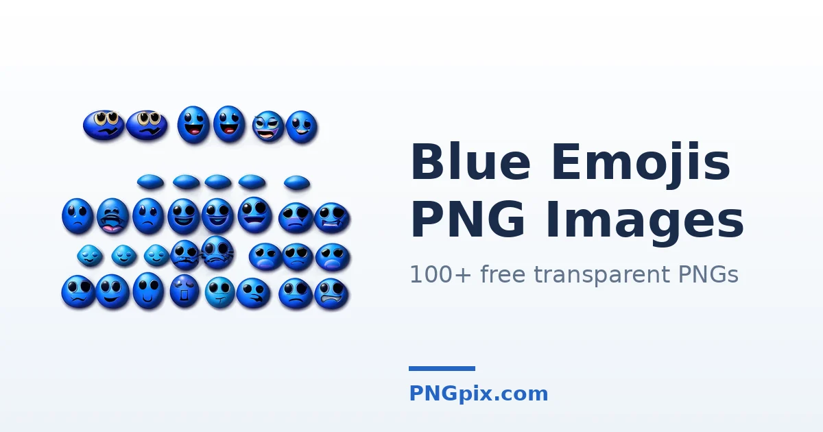 Blue Emojis PNG images