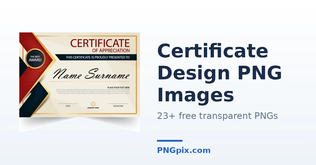 Certificate Design PNG images